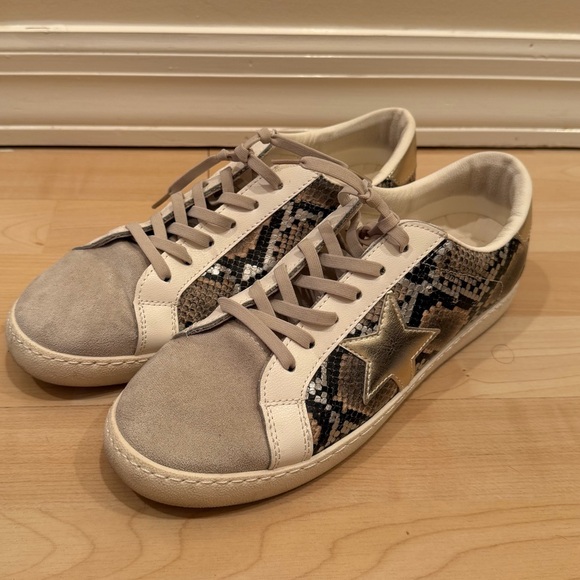 Vintage Havana Betsy Bronze Snake Print Sneakers with Gold Star Size 9.5 - Picture 5 of 6